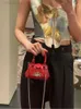 Sac de créateur Viviane Westwoods Viviennewestwood Empress Dowager Xis Sac à main avec chaîne Saturn Mini sac à bandoulière Médiéval Vintage Motif Crocodile Laque Cuir