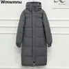 Women's Trench Coats Hooded Winter Down Cotton Parkas Warm Oversize 85kg Jackets Thicken Korean Long Padded Windproof Women Quilted