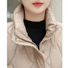 Trenchs de femmes manteaux coton gilet vêtement d'extérieur pour femmes 2023 automne et hiver décontracté sans manches noir col montant hauts
