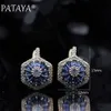 Pataya Nieuwe Originele Ontwerp Limited 585 Rose Goud Luxe Micro-wax Inlay Natuurlijke Zirkoon Drop Oorbellen Vrouwen Bruiloft Sieraden Y294T