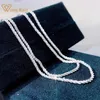 Wong Rain 925 Sterling Silver Created Moissanite Fashion Luxury White Gold Unisex Couple Chain Necklace Fine Jewelry Whole Cha213b