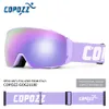 Copozz Магнитные поляризационные лыжные очки Противотуманные зимние двухслойные защитные очки UV400 Мужские лыжные очки Очки с футляром для линз Набор 231227