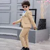 Fiore di primavera Ragazzi Abiti formali Abbigliamento Set Bambini Cappotto Gilet Pantaloni 3 pezzi Abito da smoking da sposa Bambini Blazer Costume di compleanno 231228