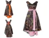 Camo hi lo Bridesmaid Dresses 2022 V neck Ribbon Bows Orange Pink Inner Satin Wedding Guest Prom Formal party Dress Whole Pric8218630