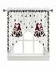 Curtain Christmas Dwarf Snowflake Window Curtains For Living Room Kitchen Drapes Home Decor Triangular