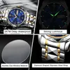 Poedagar Top Luxury Men Quartz Watch for Men Sports vattentät lysande rostfritt stål Datum Vecka Mänklockor Male Clock Reloj 231228