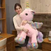 Joli câlin mignon licorne rêve arc-en-ciel en peluche jouet de haute qualité cheval rose douce fille décor à la maison oreiller de couchage cadeau pour les enfants 231228
