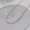 2024 Designers utsökta Xiaomi Pearl Su Ring Broken Silver Halsband för kvinnor med koreansk förkylning och elegant stil i benbenkedjan och avancerad tillbehör
