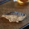 Tea Pets Miniaturowy zestaw dekoracje Pet Crocodile Statua ręcznie robiona ceramiczna figurka na ceremonię