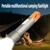 1pc Zoom Portable Flashlight, Type-c Charging, Multifunctional Camping Light, Built-in 18650 Rechargeable Battery, Suitable For Outdoor Home Hiking Use