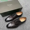 Berluti mens 드레스 신발 가죽 옥스포드 신발 신발 Berluti goodyear 수제 냉간 접착제 공식 가죽 신발 블록 조각 된 통기성 색상 닦아 진 진정한 가죽 s hb03