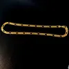Collana a catena in vero oro giallo 18 k G F solido fine Stamep 585 Figaro Bling Link da uomo con marchio di garanzia 600 mm 8 mm251e