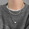 2024 DESIGNERS Cold and indifferent style sugar stacked titanium steel necklace with niche design hip-hop collarbone chain versatile sweater chain