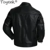 Top Short Layer Cowhide Jackets Man Fall Slim Genuine Leather Motorcycle Jacket Men Clothing S-6XL Trendy Special Offer 231228