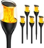 Lampe torche à flamme solaire LED vacillante, imperméable, luminaire décoratif d'extérieur, idéal pour une pelouse, une cour, une rue, un sentier ou un Patio