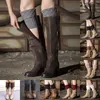 Chaussettes Lolita tricotées pour femmes, bas d'hiver courts en Crochet, manchettes de bottes, guêtres