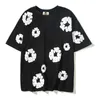 Springsummer New American High Street Kapok Full Print Foam短袖メンズビーチカジュアルTシャツ女性11