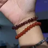 Strang 6mm/8mm/10mm Jade Karneol Trommelarmband Schmuck (Gelb Rot) Runde Perle für Frauen Männer Heilung Reiki Armreif Natur LK4D3