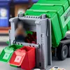 Barnlegeringsbil 1 32 Model Diecast City Cleaning Garbage Truck Sound Light Pull Back Toys Trash Kids Toy Christmas Gifts 231228