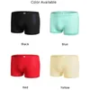 Underpants Men Ice Silk Seamless Underwear Sexy Breathable Transparent Boxer Briefs Panties Men's