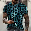 Magliette da uomo t-shirt stampato 3d t-shirt estivo per la moda corta a maniche corta abbigliamento