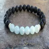 SN1064 Hoge Kwaliteit Vulkanische Lava Aquamarijn Armband Mode Natuursteen Heren Armband Nieuw Ontwerp Yoga Bracelet276I