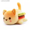 Plush Plush Animals Aphmau MEows Cat Pluszowa zabawka miękka meeow nadziewane pączki pączki pluszowe kawaii francuskie smażenie cheeseburger żywność pluszowa lalka urodziny prezentsl231228