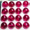 Losse edelstenen 3-12 mm kralen laboratorium productie korund 5 # rode robijn met gat ronde bal edelsteen voor doe-het-zelf armbanden