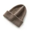 MERRILAMB зимняя шапка из натурального кашемира для женщин, вязаная модная теплая мягкая шапка-бини, однотонная шапка для взрослых 231228