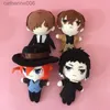 Fyllda plyschdjur Anime Bungou Stray Dogs Plushies Dazai Osamu Plush Toy Chuuya Nakahara Stuffed Dolls Soft Figure Fans Födelsedag Christmas Giftl231228