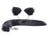 Set da 2 pezzi y tail tail coda in pelliccia tappa in metallo grade orecchie di gatto per gatto fascia per gioco di ruolo costume proposito per adulti giocattoli sessuali per adulti33489310167