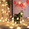 Luzes de corda de LED com estrelas cintilantes de 6,6 pés, luzes de fada para festa de aniversário de casamento de feriado de árvore de Natal, luz de decoração de quarto interno/externo operada por bateria