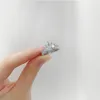 Clusterringe Mode Prinzessin Kron Frauen Frauen klassische klassische CZ Wassertropfen Kristall Statement Hochzeit Brautschmuck