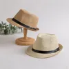 Berets Fashion Unisex Summer Beach Sun Hat Cowboy Fedora Straw Panama Cap Jazz