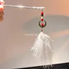 New Chinese Style Hair Sticks for Women Girls Feather Tassel Pendant Metal Hairpins Boho Ethnic Jewelry Accessories