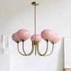 Chandeliers Modern Bauhaus Light Pink/white/orange Children's Room Glass Chandelier LED Living Bedroom Home Decoration