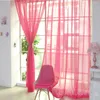 Cortina fina de tule, cortinas para janela, casamento, decoração de casa, porta, transparente, voile, acessórios diy