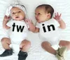 Family Matching Clothing Newborn Baby Boys Girls Bodysuit TWIN Letters Printed Short Sleeve Bodysuit Tops Outfits For Baby2719210