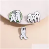 Akcesoria z kreskówek Halloween Ghost Leg Badge Cute Film Game Hard Enomel Pins Zbierz kreskówkę broszkową plecak torebka z okładką lapel dhtwr dhtwr