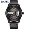 Smael Sport Mens Watches Top Brand Luxury Quartz Watch Men Fashion Steel Waterproof SL-9011 Leath Watch Men relogio masculino252f