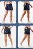 LL Shorts esportivos de verão masculinos de secagem rápida, respirável, camada dupla anti-reflexo, shorts de treinamento falsos de duas peças, shorts de corrida fitness