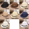 Berets Fashion Unisex Summer Beach Sun Hat Cowboy Fedora Straw Panama Cap Jazz