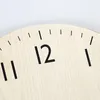 Wall Clocks Clock Light Wood Grain Simple-Design Non Ticking Decorative For Kitchen Etc Decor