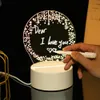 Tableau de notes à langer veilleuse bricolage créatif Led USB Message vacances avec stylo cadeau pour la décoration de la maison lampe 231227