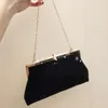 Geldbörsen Retro schwarze Abend-Clutch-Tasche für Strass-Party-Handtaschen-Geldbörse mit