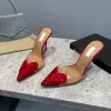 Top quality 10.5cm high pointed toes heels fashion Stiletto heel party shoes Slip On Hearts shaped toe pumps women's Luxury Designers factory footwears with box