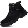 Chaussures noires indestructibles pour hommes, bottes d'hiver, Antismash, Anti-perforation, travail, sécurité Anti-brûlure, 231225