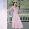 Vestidos de trabalho estilo elegante conjunto de duas peças feminino francês vintage roupas de verão moda rendas cardigan rosa romântico retro vestido sem alças terno