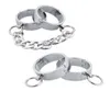 20mm Height Stainless Steel Lock Cuff Metal Handcuffs Circle Oval Cuffs Bracelets Unisex Bangles Ankle Lockable Bangle1736606