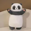 Kawaii Long Striped Panda Polar Bear Brown Bear Throw Pillow Soft and Comfortable Rabbit Plush Gift for Girlfriend 231228